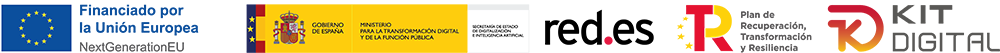 Financiado por la Unión Europea. NextGenerationEU. Gobierno de España. Ministerio para la Transformación Digital y de la Función Pública. Secretaría de Estado de Digitalización e Inteligencia Artificial. red.es. Plan de Recuperación, Transformación y Resiliencia. Kit Digital